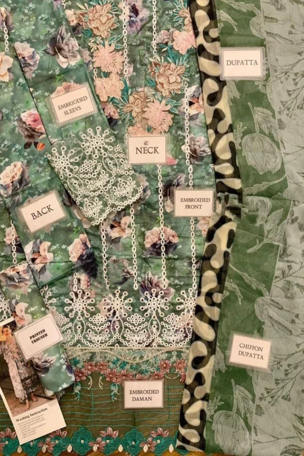 Emerald Garden Printed Lawn Suit - Image 4